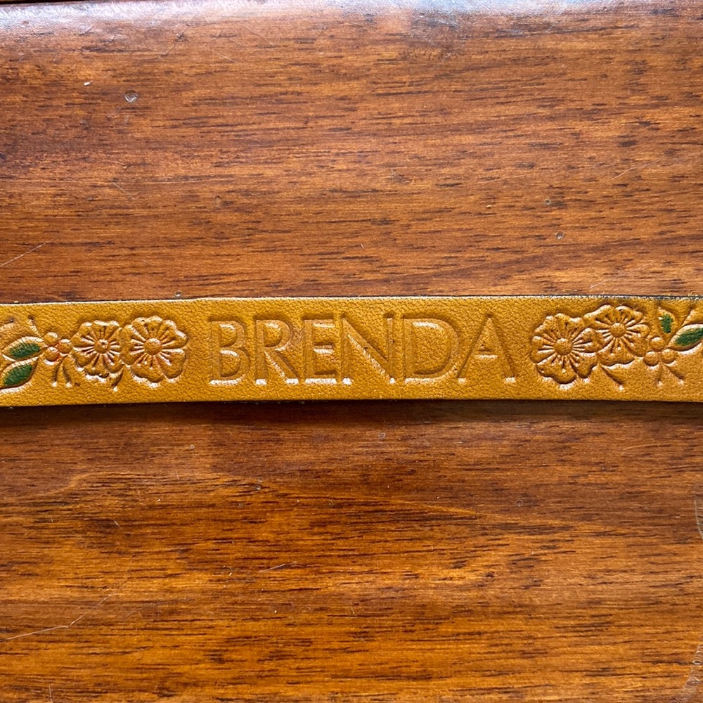 Vintage 70’s Hand Tooled Leather Bracelet “Brenda”